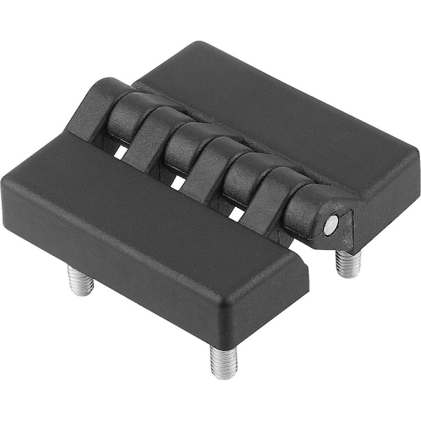 Hinge W. Fastening Screw 48X48, Thermoplastic Black, A1=15, A2=15, A3=24, A4=24